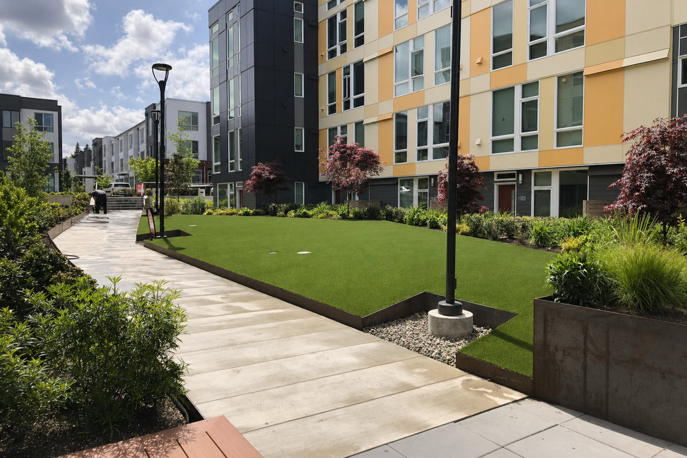Commercial turf installation in Palm Bay, FL
