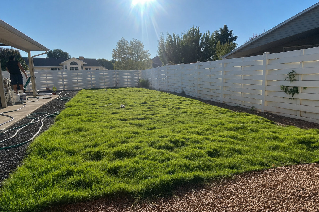 Artificial grass installation in Palm Bay, FL